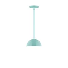 Montclair Light Works STG431-48-L10 - 8" Axis Mini Dome LED Stem Hung Pendant, Sea Green