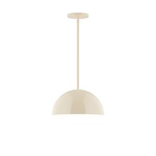 Montclair Light Works STG432-16-L12 - 12" Axis Dome LED Stem Hung Pendant, Cream