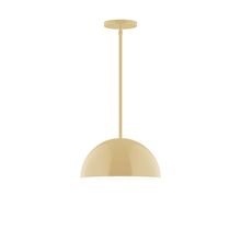 Montclair Light Works STG432-17-L12 - 12" Axis Dome LED Stem Hung Pendant, Ivory