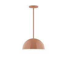 Montclair Light Works STG432-19-L12 - 12" Axis Dome LED Stem Hung Pendant, Terracotta