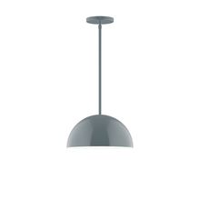 Montclair Light Works STG432-40-L12 - 12" Axis Dome LED Stem Hung Pendant, Slate Gray