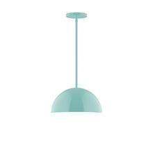 Montclair Light Works STG432-48-L12 - 12" Axis Dome LED Stem Hung Pendant, Sea Green