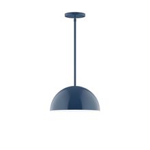 Montclair Light Works STG432-50-L12 - 12" Axis Dome LED Stem Hung Pendant, Navy