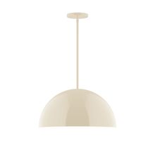 Montclair Light Works STG433-16-L13 - 18" Axis Dome LED Stem Hung Pendant, Cream