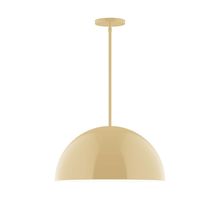 Montclair Light Works STG433-17-L13 - 18" Axis Dome LED Stem Hung Pendant, Ivory