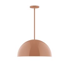 Montclair Light Works STG433-19-L13 - 18" Axis Dome LED Stem Hung Pendant, Terracotta