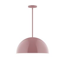 Montclair Light Works STG433-20-L13 - 18" Axis Dome LED Stem Hung Pendant, Mauve