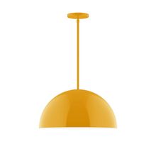 Montclair Light Works STG433-21-L13 - 18" Axis Dome LED Stem Hung Pendant, Bright Yellow