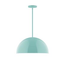 Montclair Light Works STG433-48-L13 - 18" Axis Dome LED Stem Hung Pendant, Sea Green