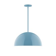 Montclair Light Works STG433-54-L13 - 18" Axis Dome LED Stem Hung Pendant, Light Blue