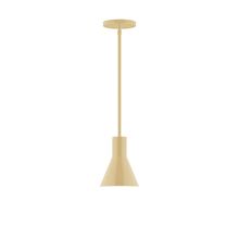 Montclair Light Works STG436-17-L10 - 6" Axis Flared Cone LED Stem Hung Pendant, Ivory