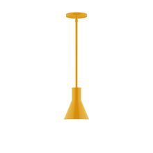 Montclair Light Works STG436-21-L10 - 6" Axis Flared Cone LED Stem Hung Pendant, Bright Yellow