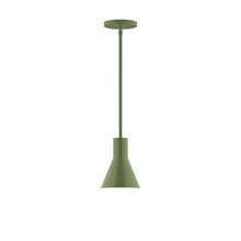 Montclair Light Works STG436-22-L10 - 6" Axis Flared Cone LED Stem Hung Pendant, Fern Green