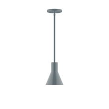 Montclair Light Works STG436-40-L10 - 6" Axis Flared Cone LED Stem Hung Pendant, Slate Gray