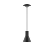 Montclair Light Works STG436-41-L10 - 6" Axis Flared Cone LED Stem Hung Pendant, Black