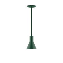 Montclair Light Works STG436-42-L10 - 6" Axis Flared Cone LED Stem Hung Pendant, Forest Green