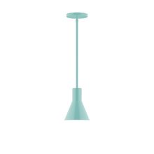 Montclair Light Works STG436-48-L10 - 6" Axis Flared Cone LED Stem Hung Pendant, Sea Green