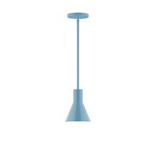 Montclair Light Works STG436-54-L10 - 6" Axis Flared Cone LED Stem Hung Pendant, Light Blue