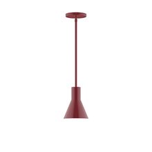 Montclair Light Works STG436-55-L10 - 6" Axis Flared Cone LED Stem Hung Pendant, Barn Red