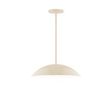 Montclair Light Works STG438-16-L13 - 16" Axis Half Dome LED Stem Hung Pendant, Cream