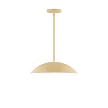 Montclair Light Works STG438-17-L13 - 16" Axis Half Dome LED Stem Hung Pendant, Ivory