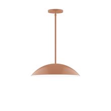 Montclair Light Works STG438-19-L13 - 16" Axis Half Dome LED Stem Hung Pendant, Terracotta