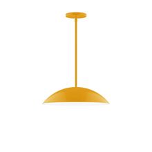 Montclair Light Works STG438-21-L13 - 16" Axis Half Dome LED Stem Hung Pendant, Bright Yellow