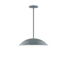 Montclair Light Works STG438-40-L13 - 16" Axis Half Dome LED Stem Hung Pendant, Slate Gray