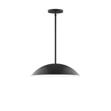 Montclair Light Works STG438-41-L13 - 16" Axis Half Dome LED Stem Hung Pendant, Black