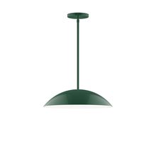 Montclair Light Works STG438-42-L13 - 16" Axis Half Dome LED Stem Hung Pendant, Forest Green