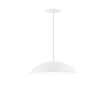 Montclair Light Works STG438-44-L13 - 16" Axis Half Dome LED Stem Hung Pendant, White