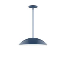 Montclair Light Works STG438-50-L13 - 16" Axis Half Dome LED Stem Hung Pendant, Navy