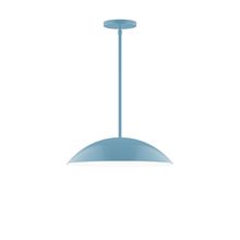 Montclair Light Works STG438-54-L13 - 16" Axis Half Dome LED Stem Hung Pendant, Light Blue