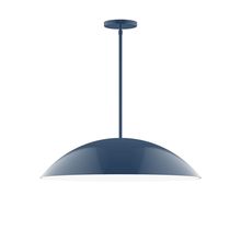 Montclair Light Works STG439-50-L14 - 24" Axis Half Dome LED Stem Hung Pendant, Navy