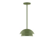 Montclair Light Works STGX445-22-L10 - 10" Nest LED Stem Hung Pendant, Fern Green