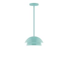 Montclair Light Works STGX445-48-L10 - 10" Nest LED Stem Hung Pendant, Sea Green