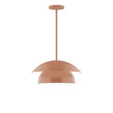 Montclair Light Works STGX446-19-L12 - 16" Nest LED Stem Hung Pendant, Terracotta