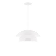 Montclair Light Works STGX446-44-L12 - 16" Nest LED Stem Hung Pendant, White