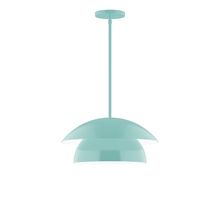 Montclair Light Works STGX446-48-L12 - 16" Nest LED Stem Hung Pendant, Sea Green