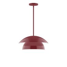 Montclair Light Works STGX446-55-L12 - 16" Nest LED Stem Hung Pendant, Barn Red