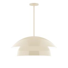 Montclair Light Works STGX447-16-L13 - 24" Nest LED Stem Hung Pendant, Cream