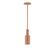 Montclair Light Works STGX450-19-L10 - 3.5" Stack Mini Cylinder LED Stem Hung Pendant, Terracotta