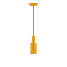 Montclair Light Works STGX450-21-L10 - 3.5" Stack Mini Cylinder LED Stem Hung Pendant, Bright Yellow