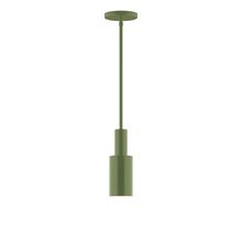 Montclair Light Works STGX450-22-L10 - 3.5" Stack Mini Cylinder LED Stem Hung Pendant, Fern Green