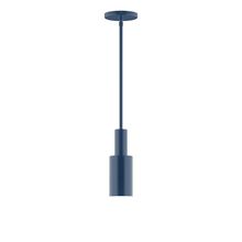 Montclair Light Works STGX450-50-L10 - 3.5" Stack Mini Cylinder LED Stem Hung Pendant, Navy