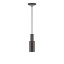 Montclair Light Works STGX450-51-L10 - 3.5" Stack Mini Cylinder LED Stem Hung Pendant, Architectural Bronze