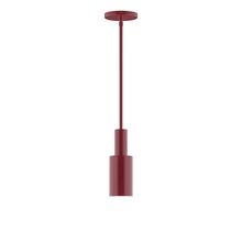 Montclair Light Works STGX450-55-L10 - 3.5" Stack Mini Cylinder LED Stem Hung Pendant, Barn Red