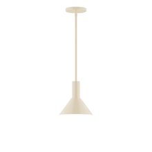 Montclair Light Works STGX451-16-L10 - 8" Stack Mini Cone LED Stem Hung Pendant, Cream