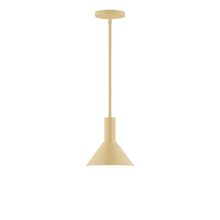 Montclair Light Works STGX451-17-L10 - 8" Stack Mini Cone LED Stem Hung Pendant, Ivory