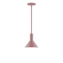 Montclair Light Works STGX451-20-L10 - 8" Stack Mini Cone LED Stem Hung Pendant, Mauve